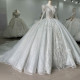 Glitter Heavy Beaded Ball Gown Women's Wedding Dresses
