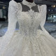 Women's wedding dress with long sleeves