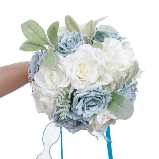 Ychon High Quality Bridal Bouquet Bride Holding Flowers Artificial Flower Roses Wedding Bouquet Flower