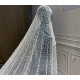 New Luxury Heavy Beading Bridal Pearl Veils 3 M Long Comb White Ivory Wedding Bridal Veil