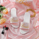 Party Decoration Wedding Bridal Shower Favor Party Silks Satin Shoes White Pink Women's Bride Bridesmaid Slippers