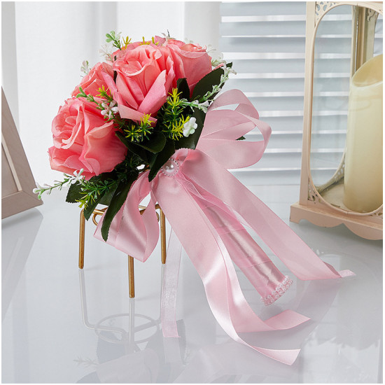 DNP1022 Western Style Bride Wedding Bouquet, Rose, High-end Feeling, Forest Style Wedding Bouquet